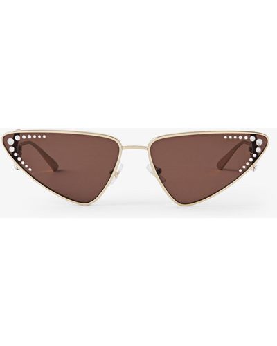 Jimmy Choo Kristal E73 Dark Brown One Size - ピンク