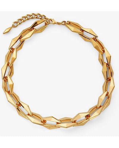 Jimmy Choo Diamond Chain Necklace - Metallic