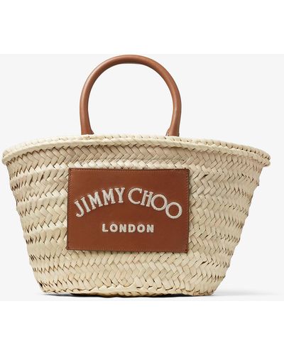 新品　Jimmy Choo MACY かごトートバッグ　ブラウン