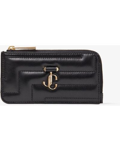 Jimmy Choo Lise-z Avenue Quilted Leather Card Holder - Black