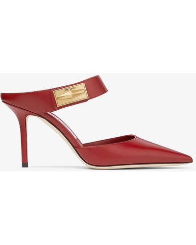 Jimmy Choo Nell Mule 85 Cranberry 37 - レッド