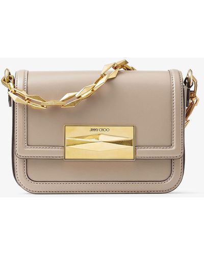 Jimmy Choo Diamond Crossbody Taupe/gold One Size - メタリック
