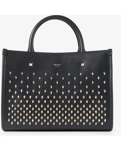 Jimmy Choo Avenue S Tote Black/light Gold One Size - ブラック