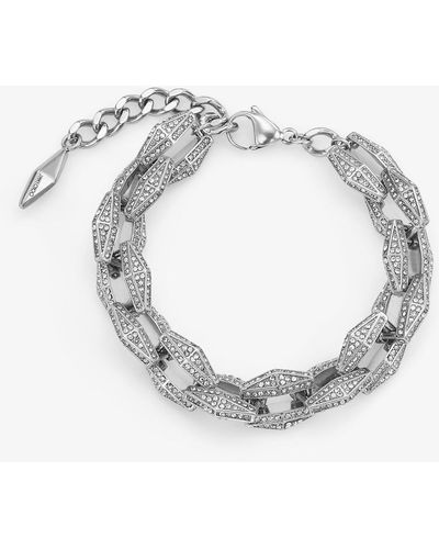 Jimmy Choo Diamond Chain Bracelet Silver/crystal One Size - メタリック