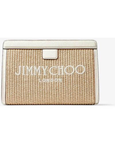 Jimmy Choo Avenue Pouch Natural/latte One Size - ナチュラル