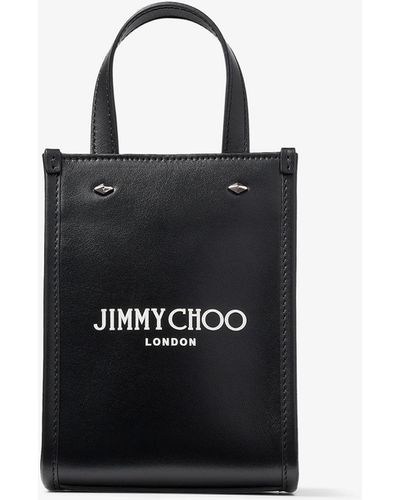 Jimmy Choo Mini N/s Tote Black/white/silver One Size - ブラック