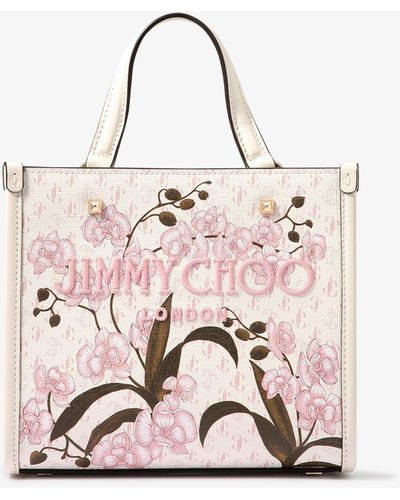 Jimmy Choo Avenue Tote Bag/s Latte Mix/light Gold One Size - ピンク
