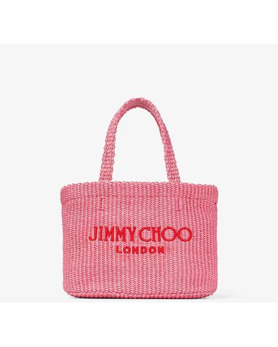 Jimmy Choo Beach Tote East-West Mini - Pink