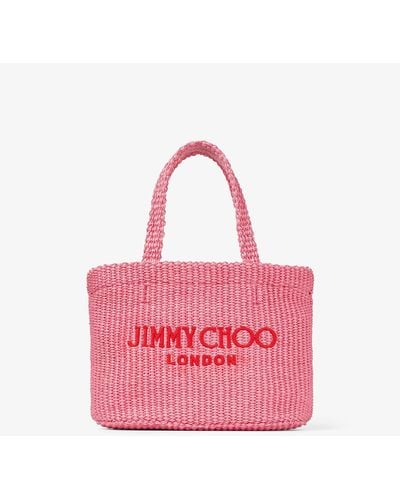 Jimmy Choo Beach tote east-west mini - Pink