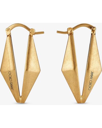 Jimmy Choo Diamond Chain Earring Gold One Size - メタリック