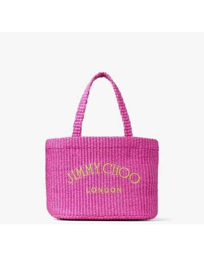 Jimmy Choo Beach tote e/w mini - Pink