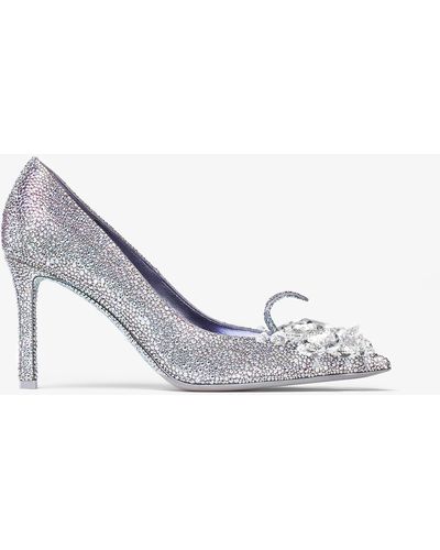 Jimmy Choo Crystal Slipper 85 Iridescent Mix 37.5 - メタリック