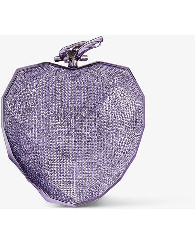 Jimmy Choo Faceted Heart Clutch Tanzanite One Size - パープル