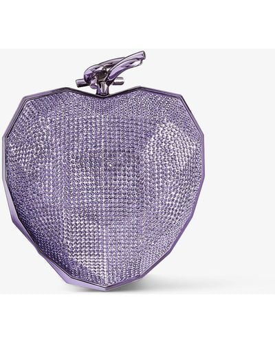 Jimmy Choo Faceted heart clutch - Violet