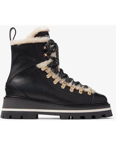 Jimmy Choo Chike Shearling Black/barley 39 - ブラック