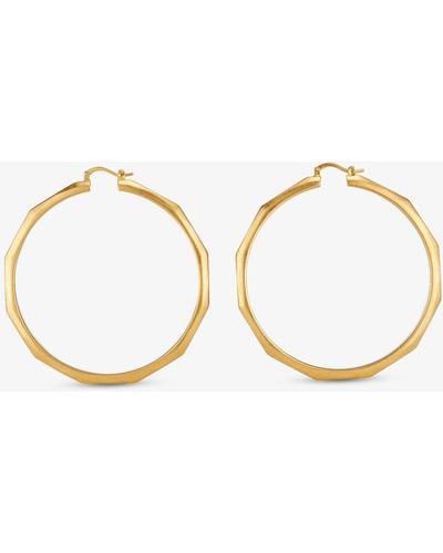 Jimmy Choo Diamond Chain Hoops M Gold One Size - メタリック