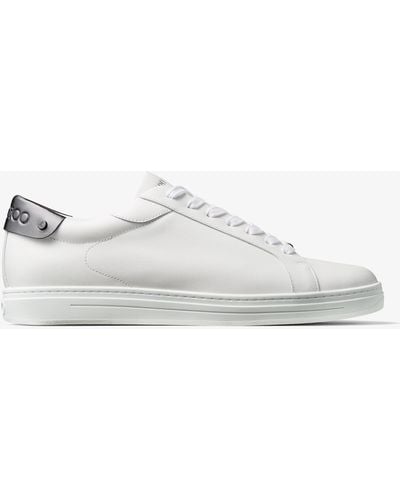 Jimmy Choo Rome Brand-plaque Leather Low-top Sneakers - White