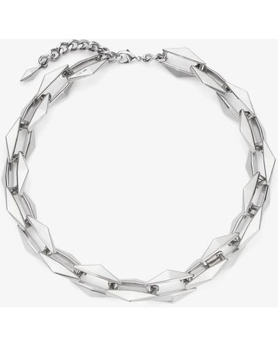 Jimmy Choo Diamond chain necklace - Métallisé