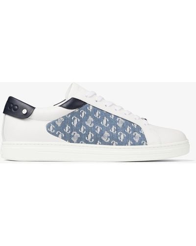 Jimmy Choo Rome Monogram Leather Low-top Trainers 7. - White