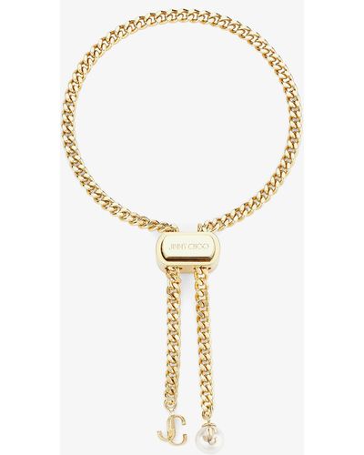 Jimmy Choo Bon Bon Bracelet Gold One Size - メタリック