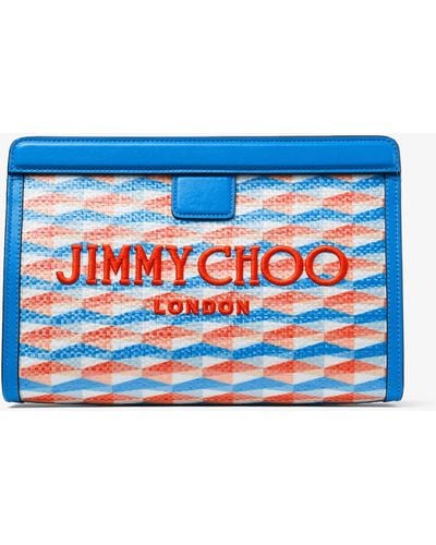 Jimmy Choo Avenue Pouch Sky/sky Mix One Size - ブルー