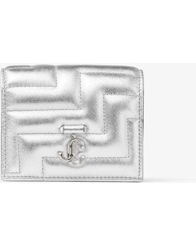 Jimmy Choo Hanne Quilted-leather Purse - Metallic