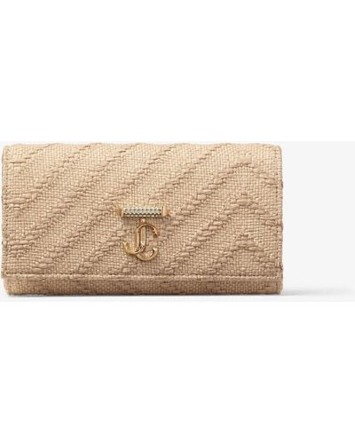 Jimmy Choo Avenue wallet with chain - Natur