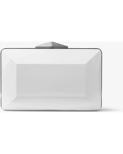 Jimmy Choo Diamond Box Clutch - White
