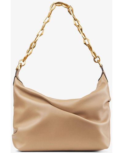 Jimmy Choo Diamond Soft Hobo/s Biscuit/gold One Size - ナチュラル