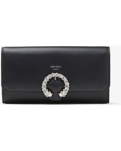 Jimmy Choo Wallet W/chain Black/silver One Size - ブラック