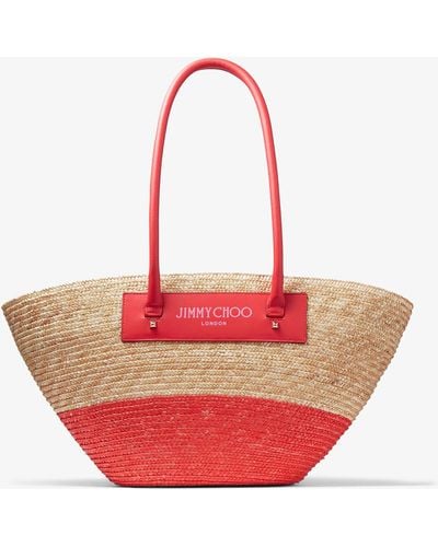 Jimmy Choo 'Beach Basket Tote/M' Shopping Bag - Natural