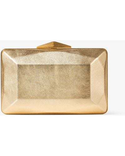 Jimmy Choo Diamond Box Clutch Gold One Size - ナチュラル