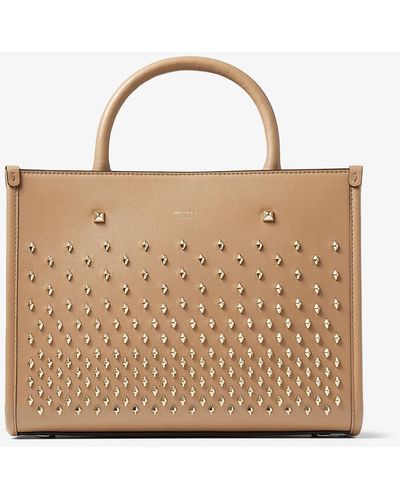 Jimmy Choo Avenue S Tote Biscuit/light Gold One Size - ブラウン