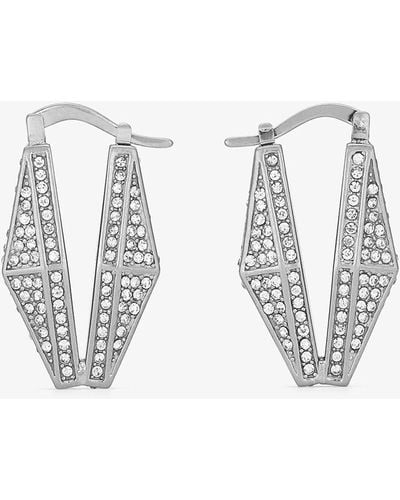 Jimmy Choo Embellished Diamond Chain Earrings - Metallic