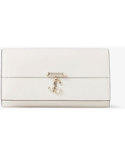 Jimmy Choo Avenue wallet with chain - Blanc