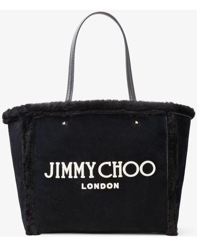 Jimmy Choo Avenue Tote Bag Black/black/black/light Gold One Size - ブラック