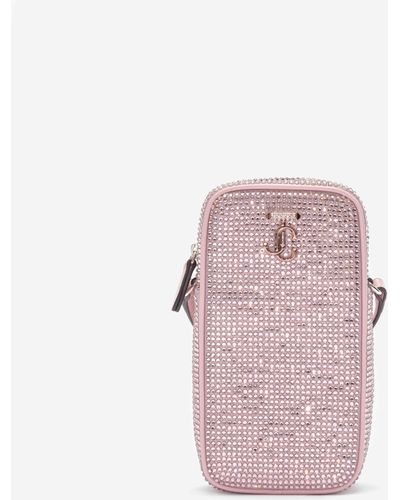 Jimmy Choo Avenue Phone Case Rose/rose/silver One Size - ピンク