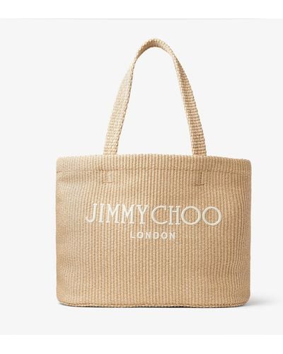 Jimmy Choo Woven Beach Tote Bag - Natural