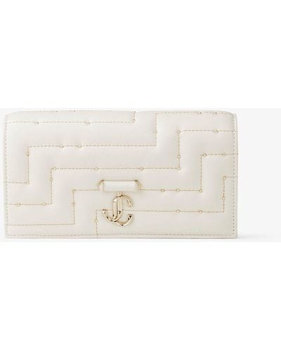 Jimmy Choo Avenue Quilted-leather Wallet-on-chain - White