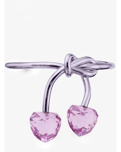 Jimmy Choo Faceted heart cuff - Violet