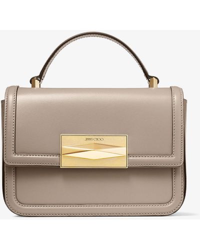 Jimmy Choo Diamond Top Handle Taupe/gold One Size - メタリック
