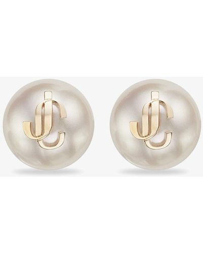 Jimmy Choo Jc Pearl Studs Gold/white One Size - マルチカラー
