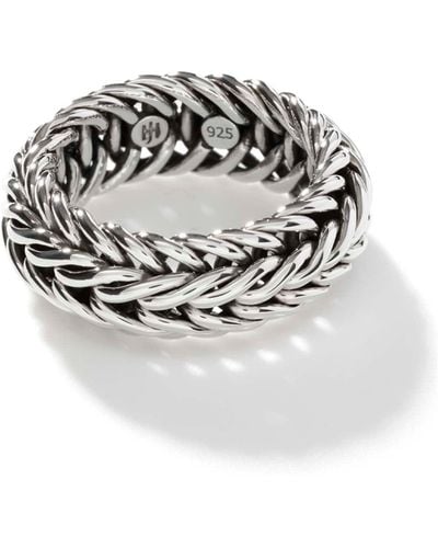 John Hardy Kami Chain Band Ring In Sterling Silver - White