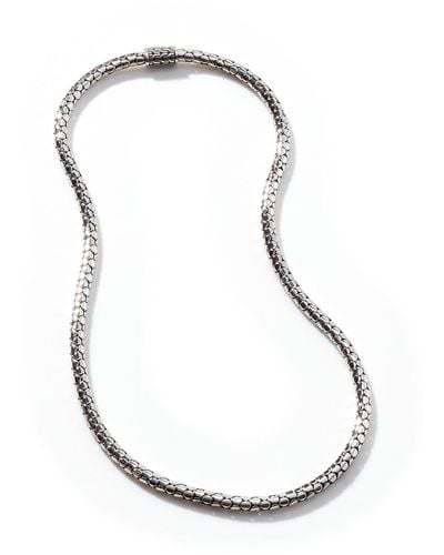 John Hardy Dot 4.5mm Necklace In Sterling Silver - Metallic