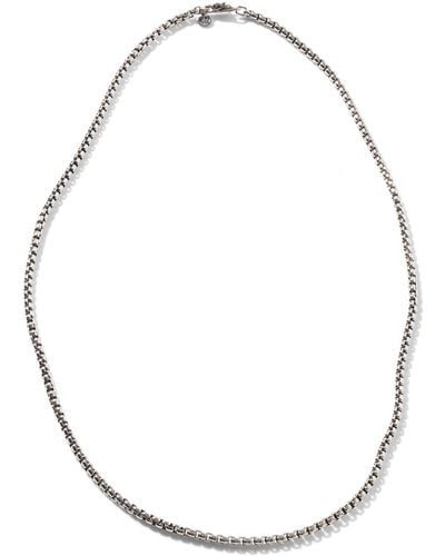 John Hardy Naga Box Chain Necklace, 3.7mm In Sterling Silver, 24 - Metallic