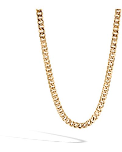 John Hardy Curb Chain 6.5mm Necklace In 18k Gold - Metallic