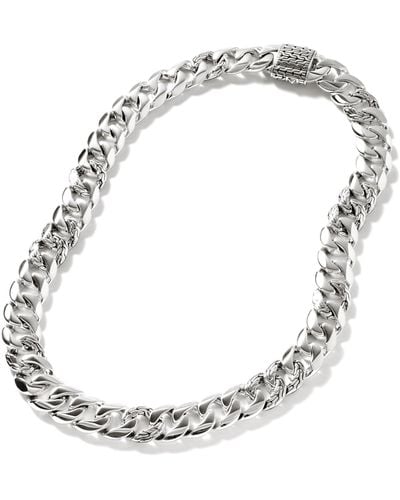 John Hardy Curb Chain Necklace, 14mm In Sterling Silver, 18 - Metallic
