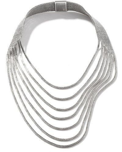 John Hardy Rata Chain Multi Row Necklace In Sterling Silver, 20 - Metallic