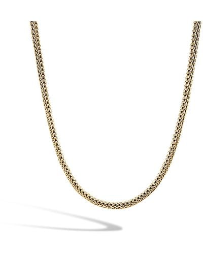 John Hardy Classic Chain 5mm Reversible Necklace In Sterling Silver/18k Gold - Metallic