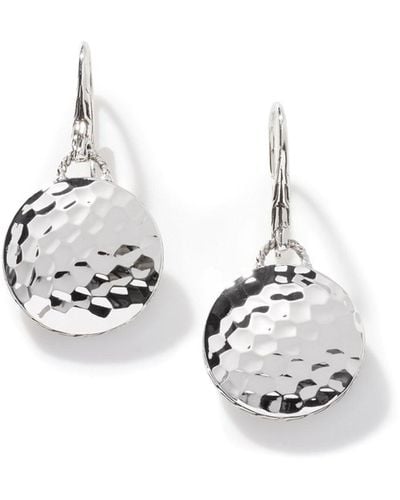 John Hardy Palu Dot Drop Earring In Sterling Silver - Metallic